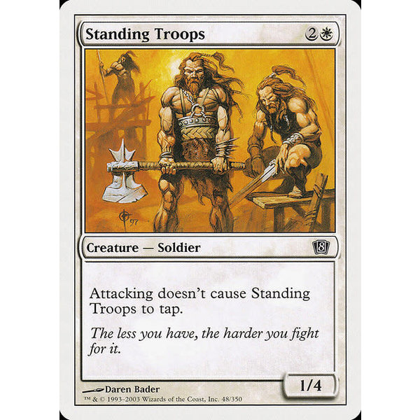 Magic: The Gathering Standing Troops (048) Lightly Played