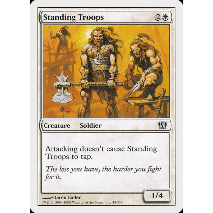 Magic: The Gathering Standing Troops (048) Lightly Played