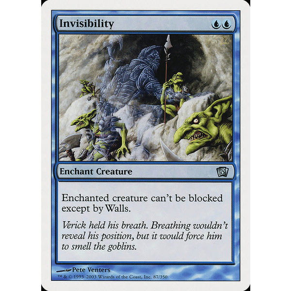 Magic: The Gathering Invisibility (087) Heavily Played