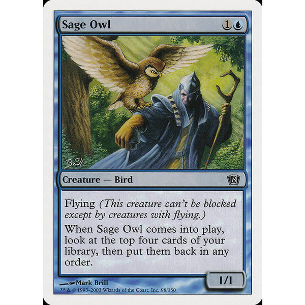 Magic: The Gathering Sage Owl (098) Lightly Played