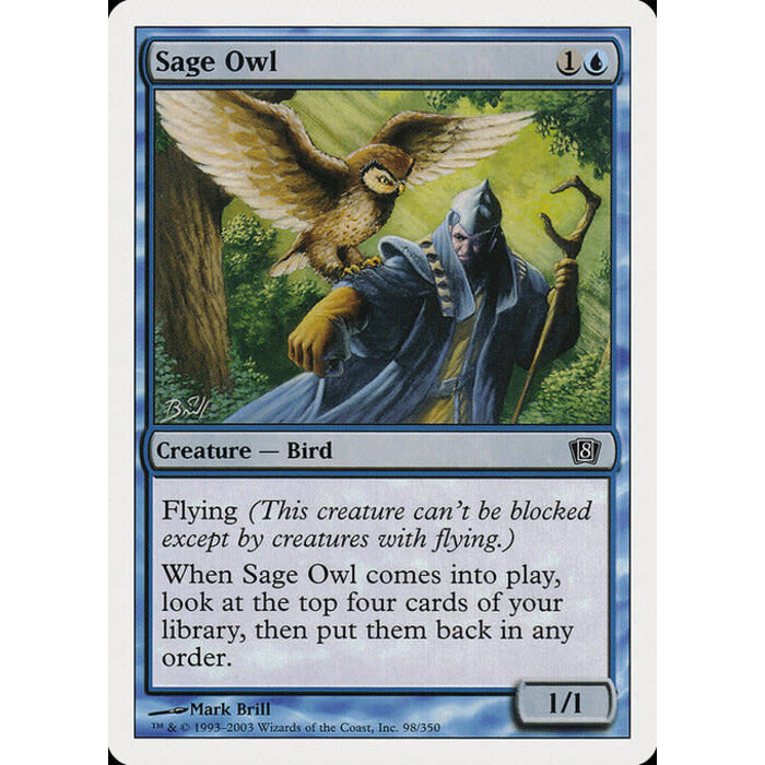 Magic: The Gathering Sage Owl (098) Lightly Played
