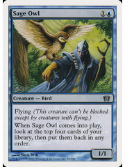 Magic: The Gathering Sage Owl (098) Lightly Played Foil
