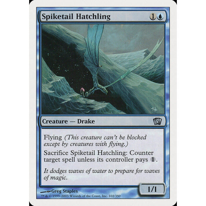 Magic: The Gathering Spiketail Hatchling (102) Moderately Played
