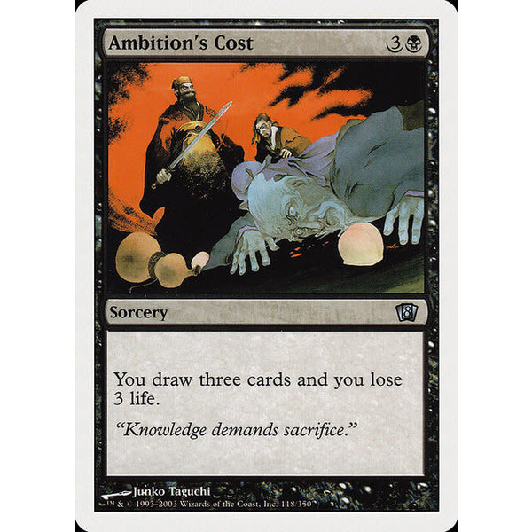 Magic: The Gathering Ambition's Cost (118) Lightly Played