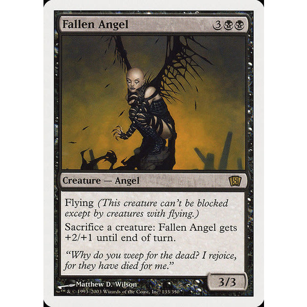 Magic: The Gathering Fallen Angel (133) Damaged