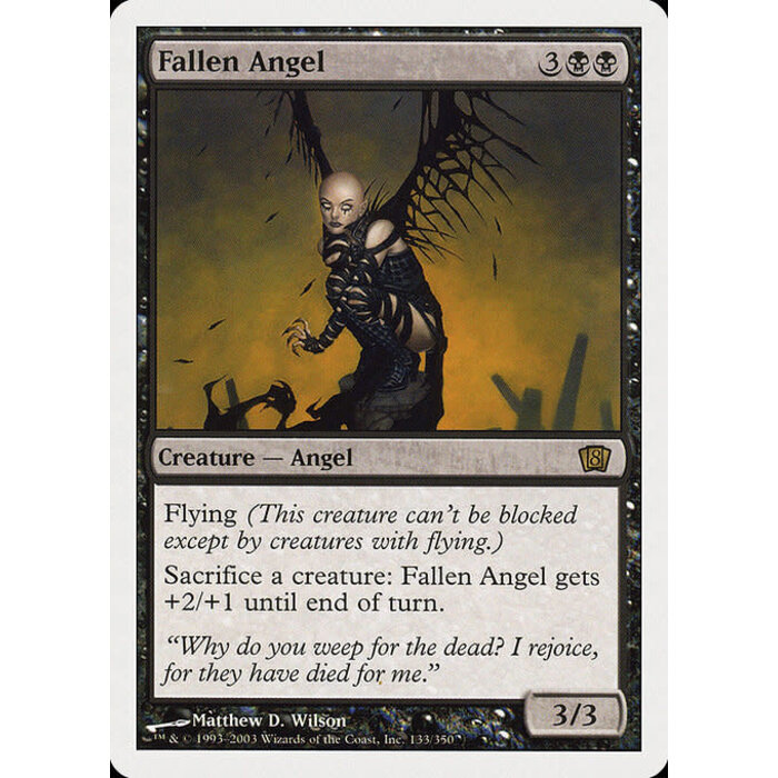 Magic: The Gathering Fallen Angel (133) Damaged
