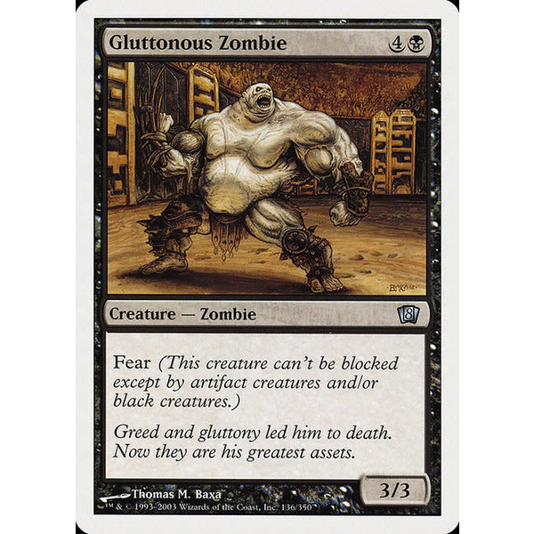 Magic: The Gathering Gluttonous Zombie (136) Lightly Played