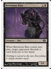 Magic: The Gathering Ravenous Rats (158) Lightly Played