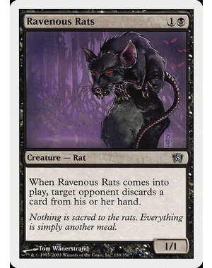 Magic: The Gathering Ravenous Rats (158) Lightly Played