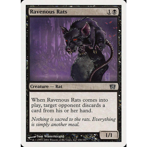 Magic: The Gathering Ravenous Rats (158) Lightly Played