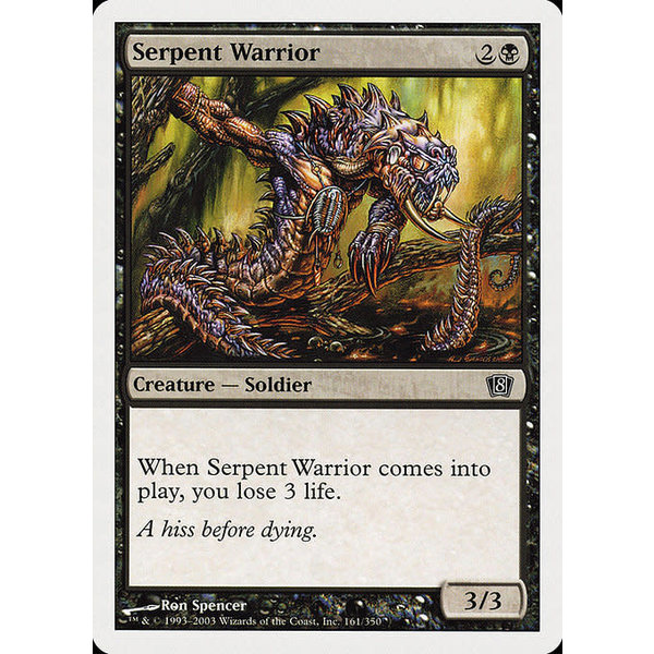 Magic: The Gathering Serpent Warrior (161) Lightly Played