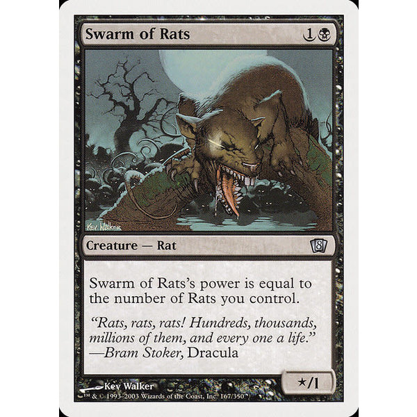 Magic: The Gathering Swarm of Rats (167) Lightly Played