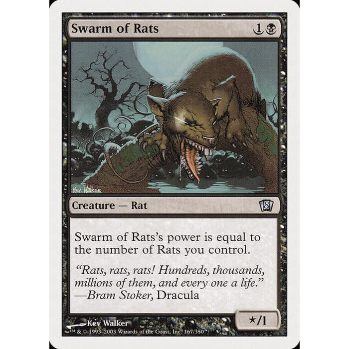 Magic: The Gathering Swarm of Rats (167) Lightly Played
