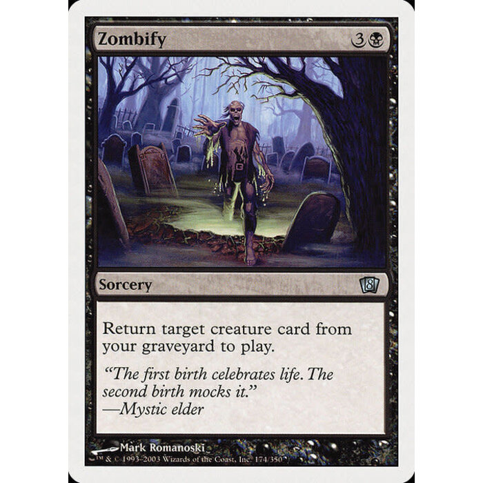 Magic: The Gathering Zombify (174) Lightly Played