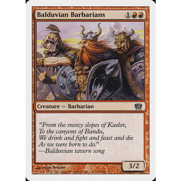 Magic: The Gathering Balduvian Barbarians (176) Lightly Played