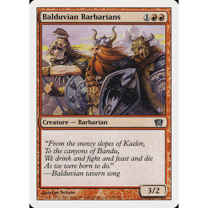 Magic: The Gathering Balduvian Barbarians (176) Lightly Played