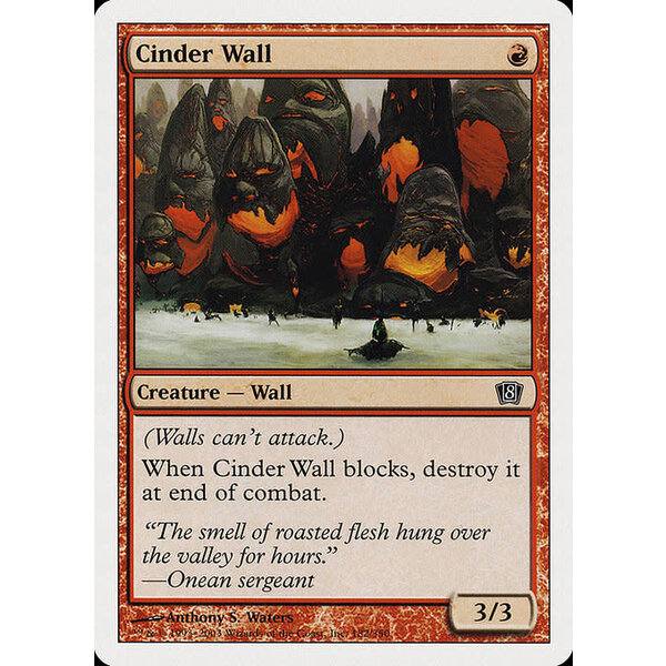 Magic: The Gathering Cinder Wall (182) Heavily Played