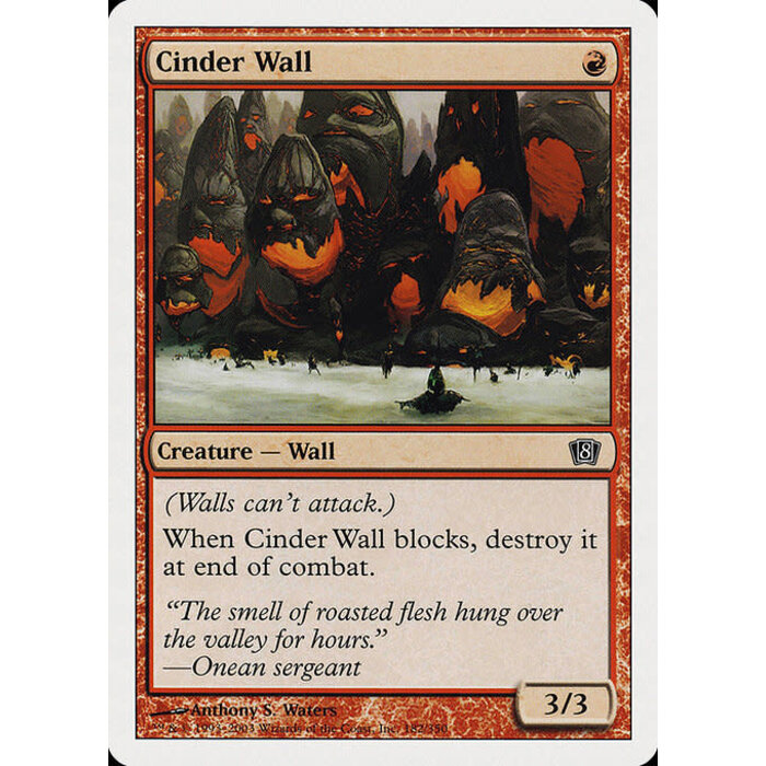Magic: The Gathering Cinder Wall (182) Heavily Played