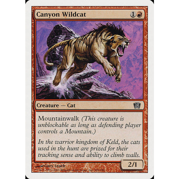 Magic: The Gathering Canyon Wildcat (181) Lightly Played