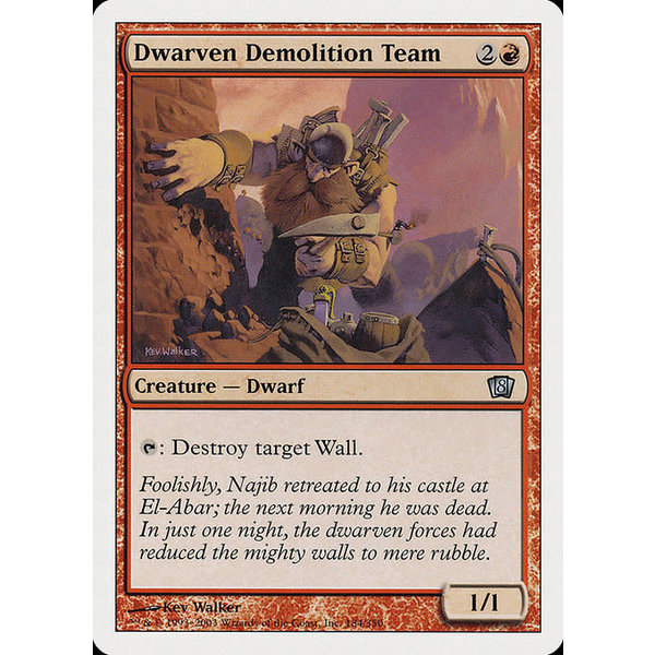 Magic: The Gathering Dwarven Demolition Team (184) Lightly Played