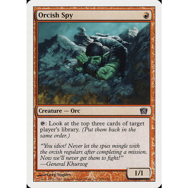 Magic: The Gathering Orcish Spy (208) Lightly Played