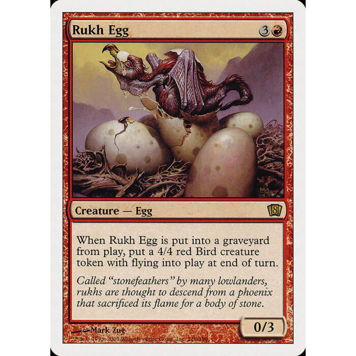 Magic: The Gathering Rukh Egg (216) Moderately Played