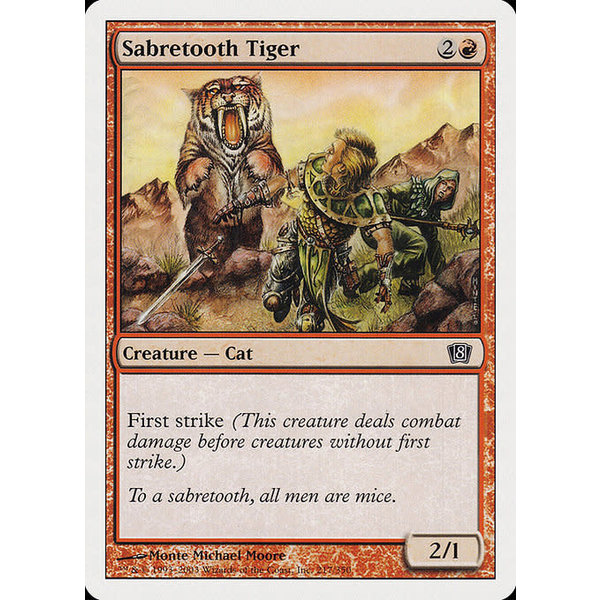 Magic: The Gathering Sabretooth Tiger (217) Lightly Played