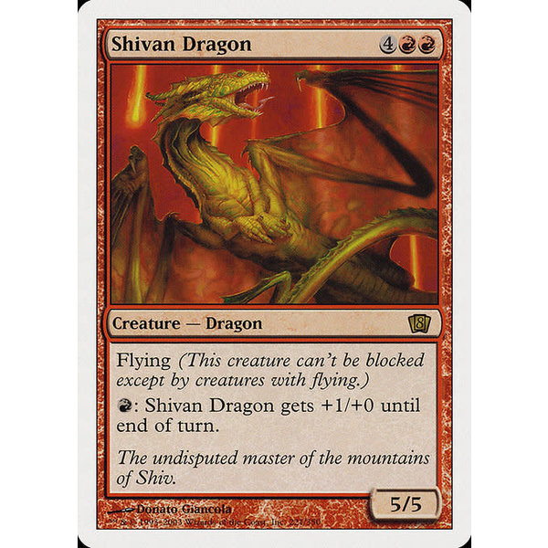 Magic: The Gathering Shivan Dragon (221) Moderately Played