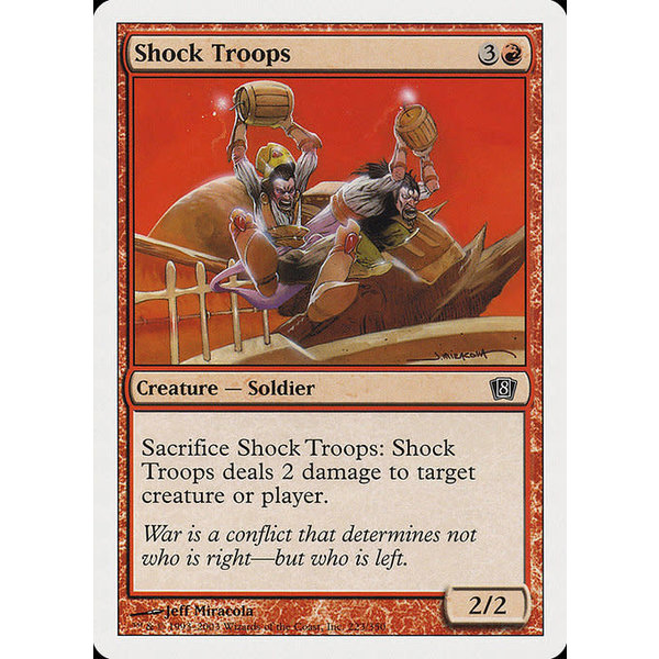 Magic: The Gathering Shock Troops (223) Damaged Foil