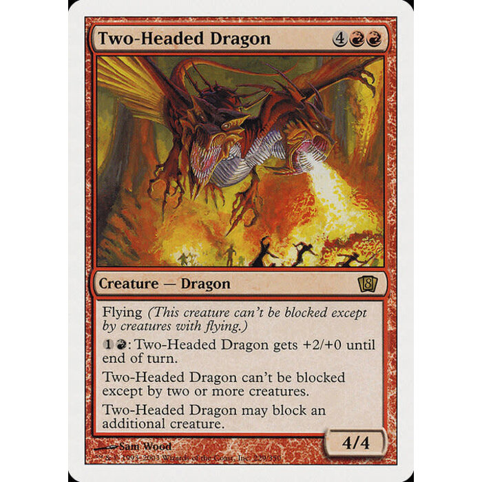 Magic: The Gathering Two-Headed Dragon (229) Heavily Played