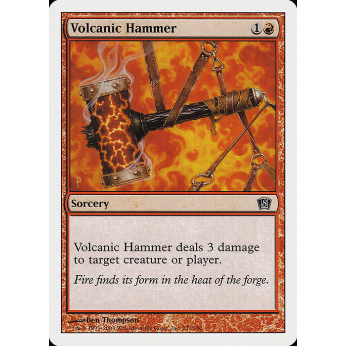 Magic: The Gathering Volcanic Hammer (231) Heavily Played