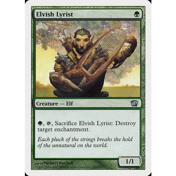 Magic: The Gathering Elvish Lyrist (242) Moderately Played