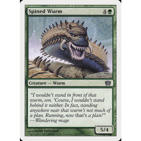 Magic: The Gathering Spined Wurm (279) Lightly Played