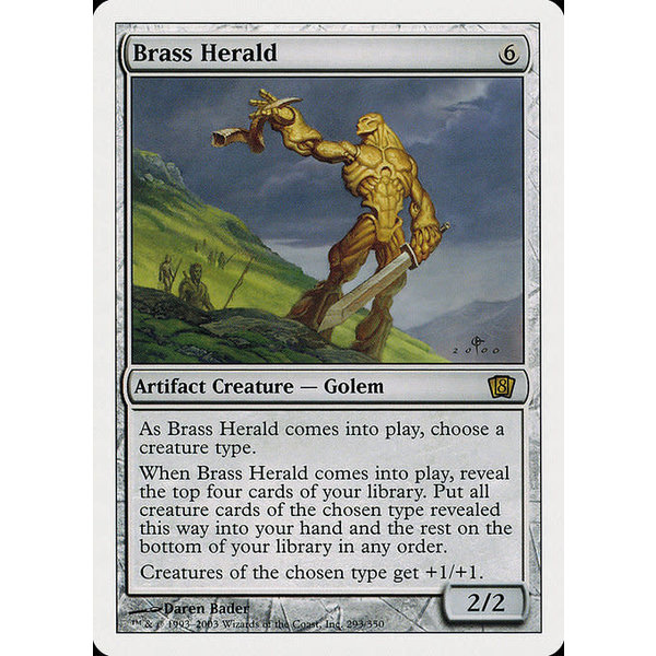 Magic: The Gathering Brass Herald (293) Moderately Played