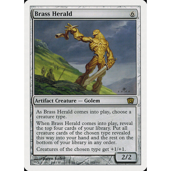 Magic: The Gathering Brass Herald (293) Moderately Played