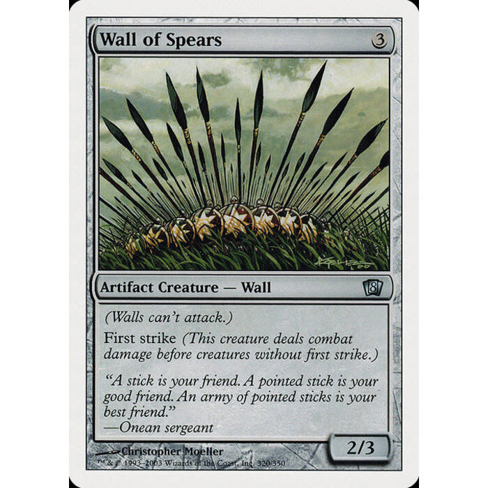 Magic: The Gathering Wall of Spears (320) Lightly Played