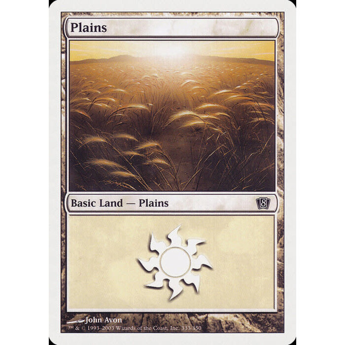 Magic: The Gathering Plains (333) Lightly Played