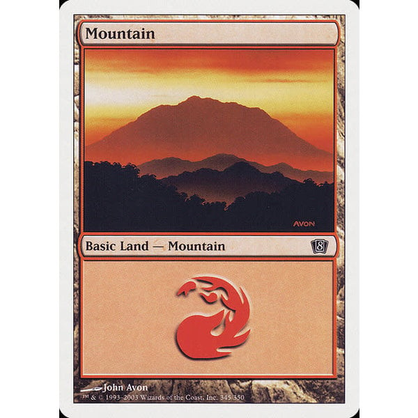 Magic: The Gathering Mountain (345) Lightly Played Foil