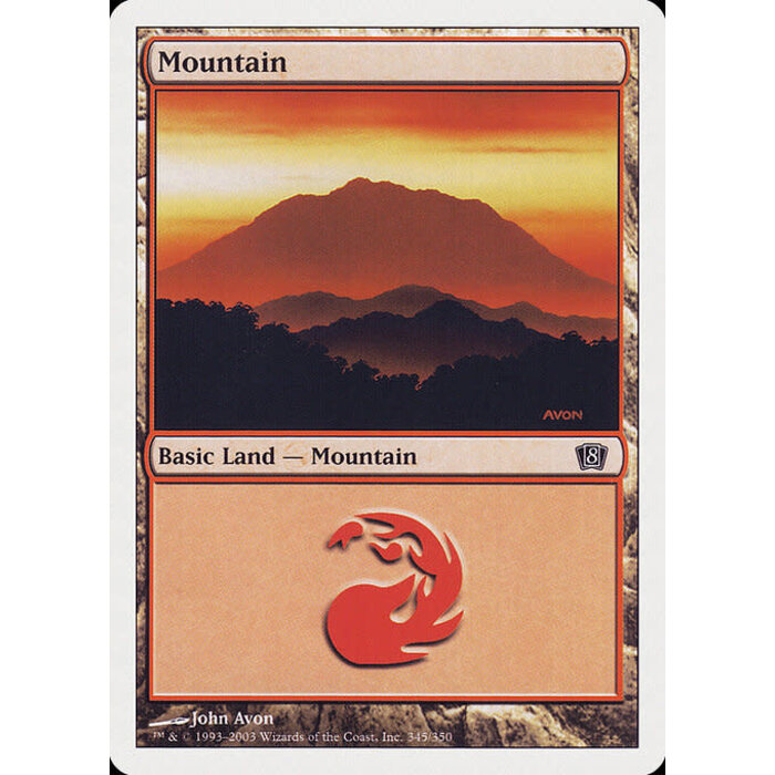 Magic: The Gathering Mountain (345) Lightly Played Foil