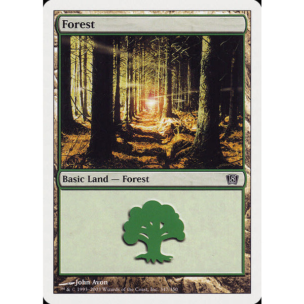 Magic: The Gathering Forest (347) Moderately Played