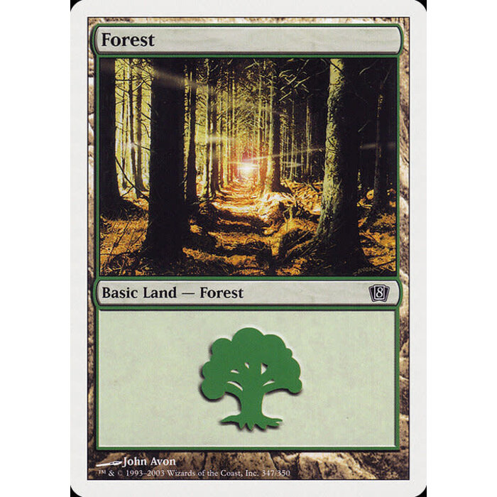Magic: The Gathering Forest (347) Moderately Played