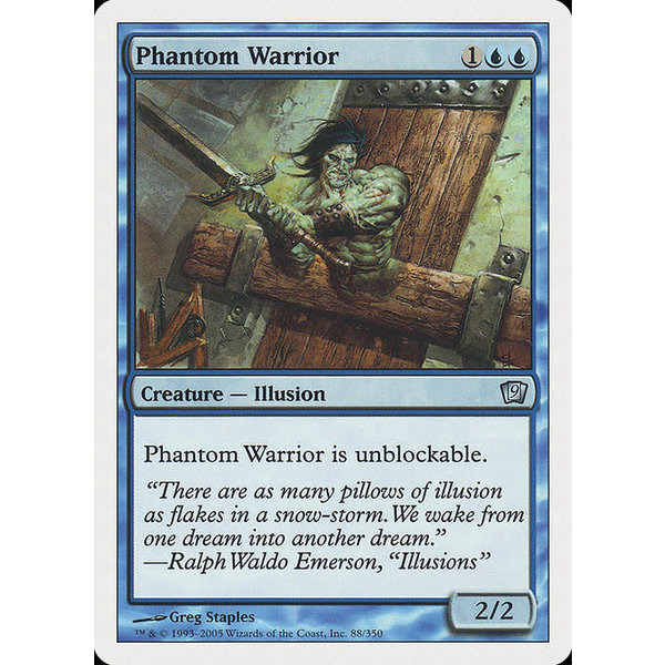 Magic: The Gathering Phantom Warrior (088) Heavily Played