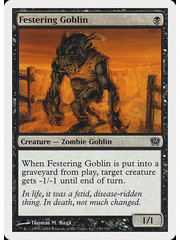 Magic: The Gathering Festering Goblin (130) Lightly Played Foil