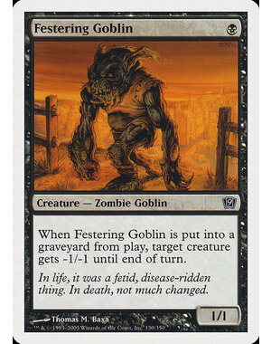 Magic: The Gathering Festering Goblin (130) Lightly Played Foil