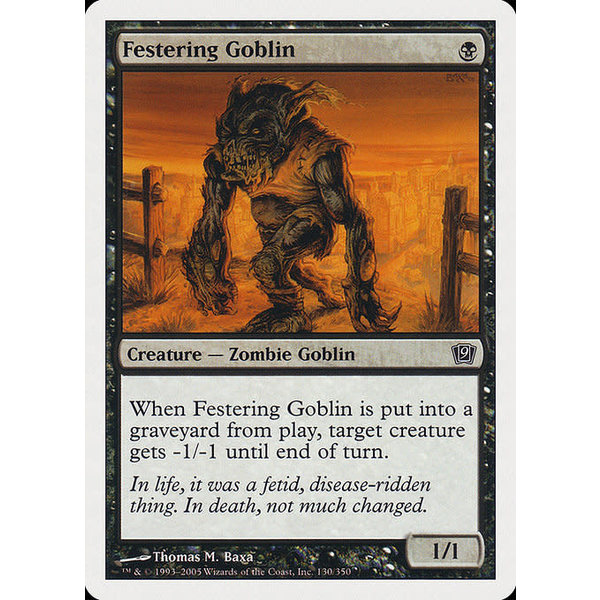 Magic: The Gathering Festering Goblin (130) Lightly Played Foil