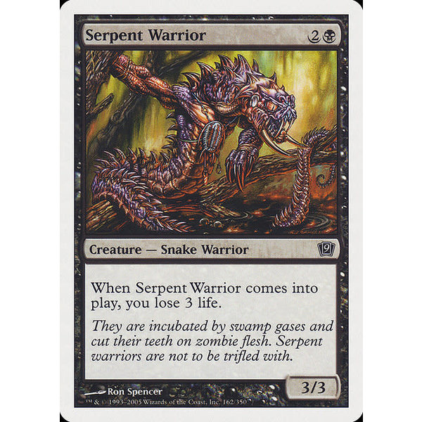 Magic: The Gathering Serpent Warrior (162) Heavily Played