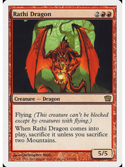 Magic: The Gathering Rathi Dragon (210) Damaged