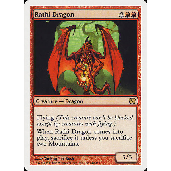 Magic: The Gathering Rathi Dragon (210) Damaged