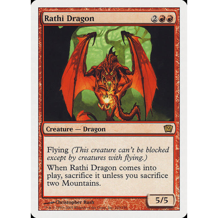 Magic: The Gathering Rathi Dragon (210) Damaged