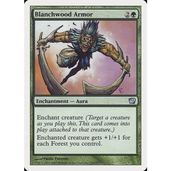 Magic: The Gathering Blanchwood Armor (232) Moderately Played